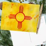 Nieuwe Waterverf Mexico vlag Briefkaart<br><div class="desc">Bekijk deze superkleurige New Mexico vlag. En controleer mijn winkel op meer producten en design. Je kunt je eigen tekst altijd toevoegen. Laat me weten of je iets wilt dat aangepast is. Als je het koopt, bedankt! Ben zeker om een foto op Instagram van het in actie te delen en...</div>