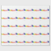 NIEUWE waterverf van het skylinepatroon van de STA Cadeaupapier (Vlak)