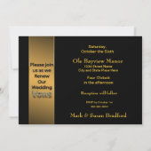 NIEUWE WEDING VOWS INVITATION - Gold/Black Kaart (Achterkant)