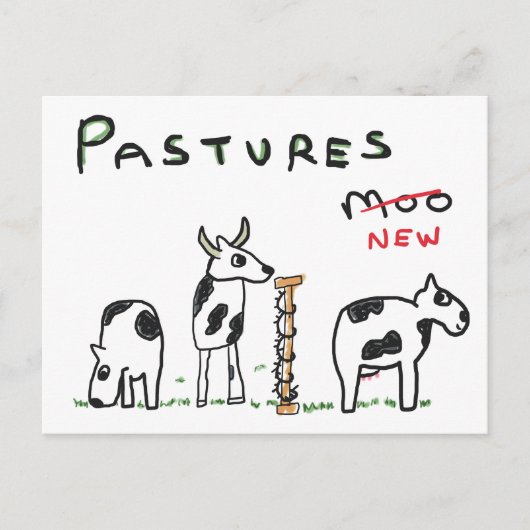 Nieuwe weiden briefkaart (Voorkant)