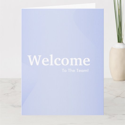 Nieuwe Welkom werknemer Kaart (Voorkant)