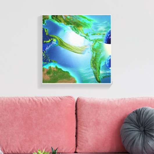 Nieuwe wereld canvas afdruk (Insitu (Woonkamer))