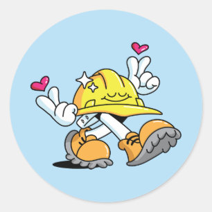 Nieuwe Wereld in Aanbouw Ronde Sticker