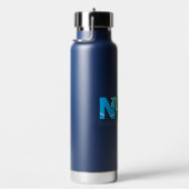 Nieuwe Wereld Koraal Waterfles met Stro (Navy) (Rechts)