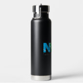 Nieuwe Wereld Koraal Waterfles met Stro (zwart) (Rechts)