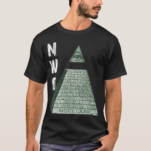 Nieuwe Wereld Orde Piramide T-shirt (Voorkant)