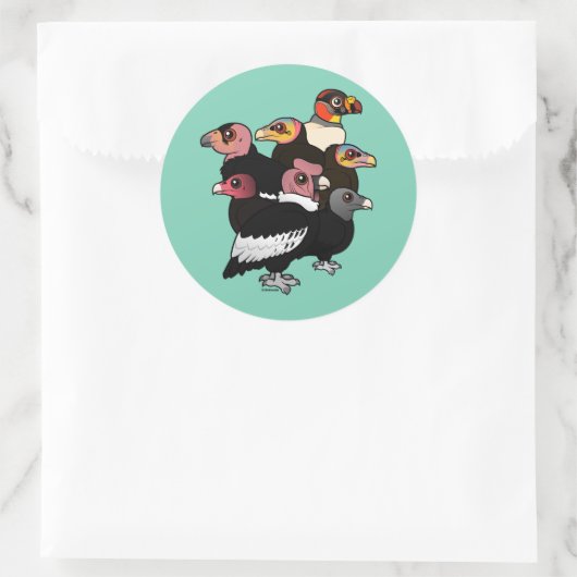 Nieuwe wereldbeelden ronde sticker (Tas)