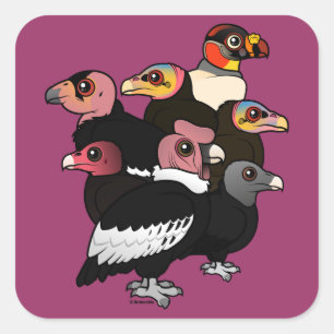 Nieuwe wereldbeelden vierkante sticker