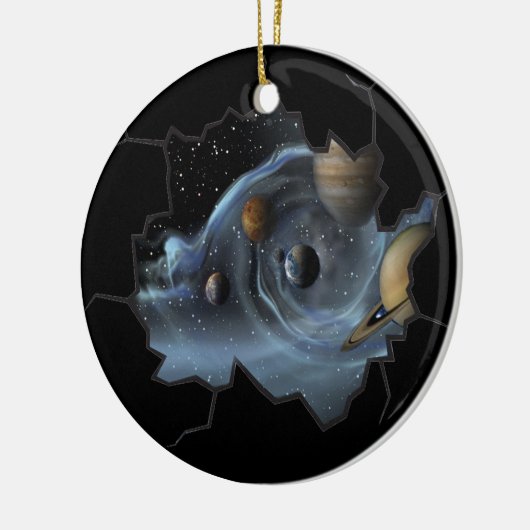 Nieuwe werelden keramisch ornament (Links)