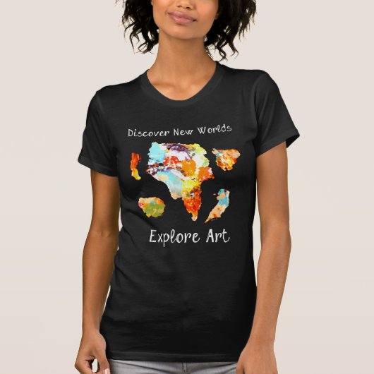 Nieuwe werelden ontdekken - Kunst verkennen T-shirt (Voorkant)