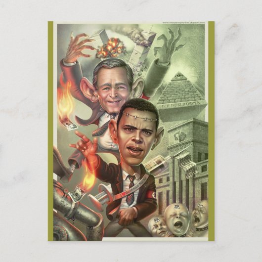 Nieuwe wereldorde briefkaart (Voorkant)