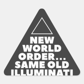 "Nieuwe wereldorde. Dezelfde oude illuminati." Sti Sticker