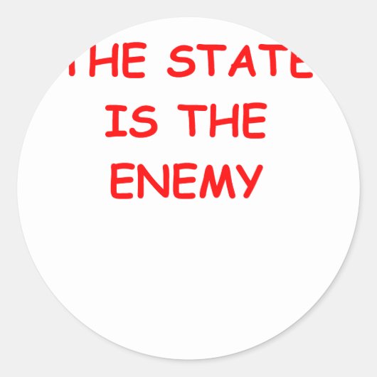 Nieuwe wereldorde ronde sticker (Voorkant)
