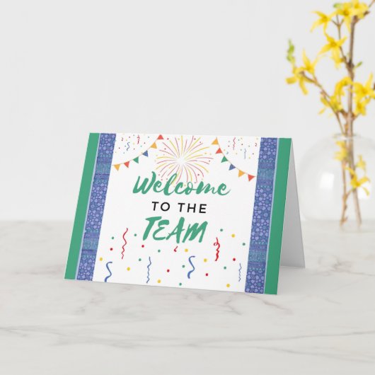 Nieuwe werknemer welkom bij het team Job welkom Kaart (Gele Bloem)