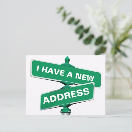 Nieuwe wijziging van het Briefkaart Adres (Staand voorkant)