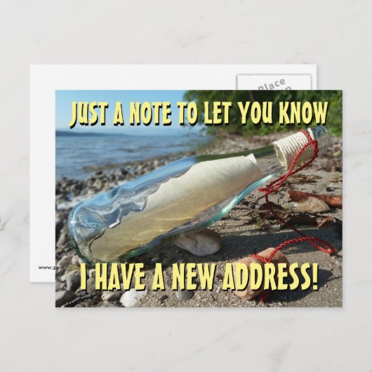 Nieuwe wijziging van het Briefkaart Adres (Voorkant / Achterkant)