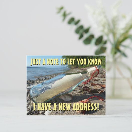 Nieuwe wijziging van het Briefkaart Adres (Staand voorkant)