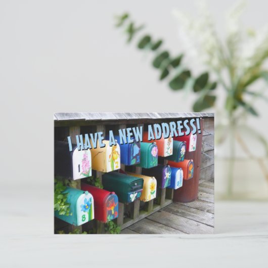 Nieuwe wijziging van het Briefkaart Adres (Staand voorkant)