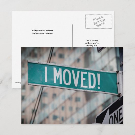 Nieuwe wijziging van het Briefkaart Adres (Voorkant / Achterkant)