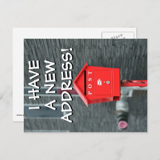 Nieuwe wijziging van het Briefkaart Adres (Voorkant / Achterkant)