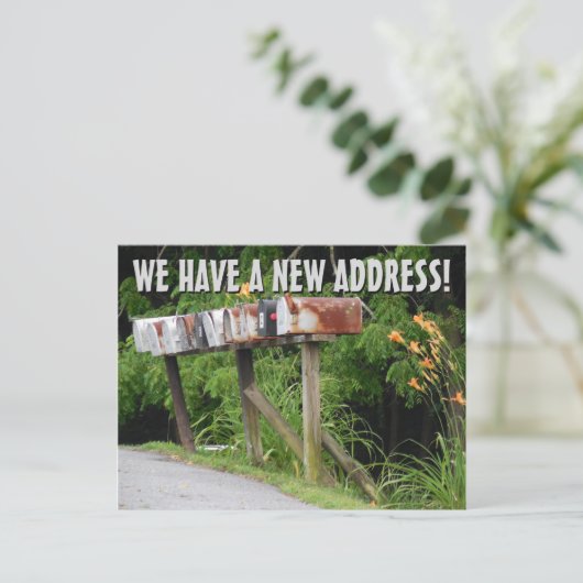 Nieuwe wijziging van het Briefkaart Adres (Staand voorkant)