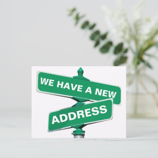 Nieuwe wijziging van het Briefkaart Adres (Staand voorkant)