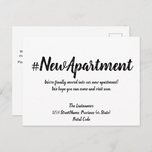 Nieuwe wijziging van het vak Adres Briefkaart (Voorkant / Achterkant)