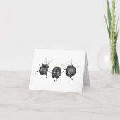 Nieuwe Wings zwarte Pug Angels sympathiekaart Kaart (Voorkant)