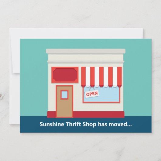 Nieuwe winkel Cute Grand Opening of Winkel verhuiz Aankondiging (Voorkant)