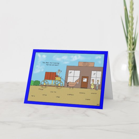 Nieuwe Winkelwagen Ruik Verjaardag Kaart (Voorkant)