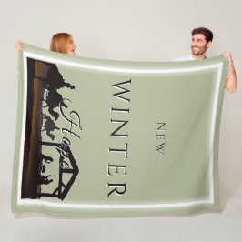 Nieuwe winterhoop met kerststal II Fleece Deken