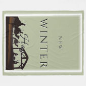 Nieuwe winterhoop met kerststal II Fleece Deken (Voorkant (Horizontaal))