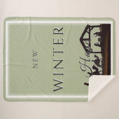 Nieuwe winterhoop met kerststal II Sherpa Deken (Voorkant (horizontaal))