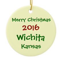 NIEUWE WISSELKOERSTMAS-ORNAMENT VAN WICHITA KANSAS