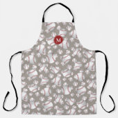 Nieuwe witte honkballen patroon gepersonaliseerde  schort (Voorkant)