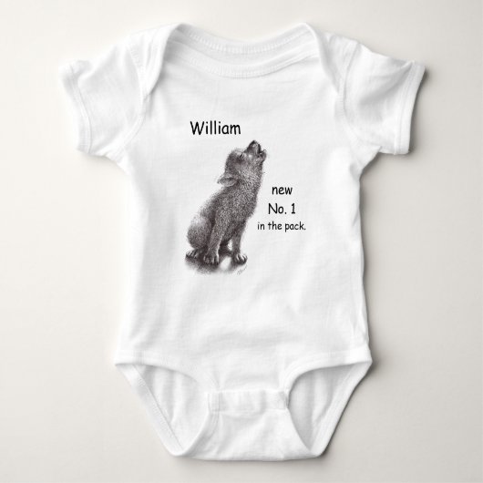 Nieuwe Wolf in de hongende wolf van het pak Romper (Voorkant)