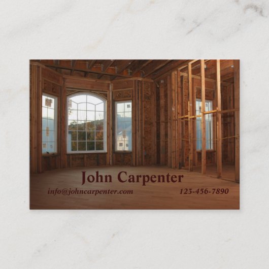 Nieuwe woning in aanbouw visitekaartje (Voorkant)