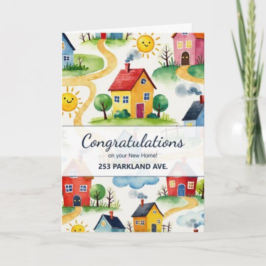 Nieuwe woning overdracht van makelaar Cute Pattern Kaart (Voorkant)