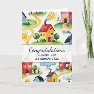 Nieuwe woning overdracht van makelaar Cute Pattern Kaart