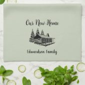 Nieuwe woning verhuizen naar nieuwe familienaam theedoek (Gevouwen)