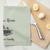 Nieuwe woning verhuizen naar nieuwe familienaam theedoek (Quarter Fold)