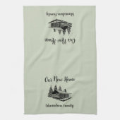 Nieuwe woning verhuizen naar nieuwe familienaam theedoek (Verticaal)