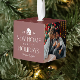 Nieuwe woning voor de feestdagen bordeauxrode foto decoratie