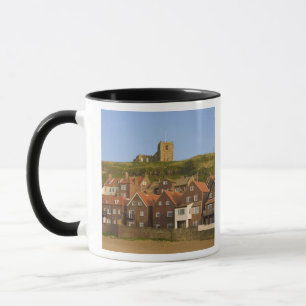 Nieuwe woningen en St Margarets kerk, Whitby, Mok
