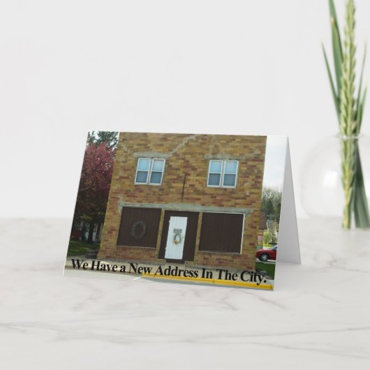 Nieuwe woonplaats Funny Change of Address Card Aankondiging (Voorkant)