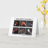 Nieuwe World Vultures Illustratie Kaart (Gele Bloem)