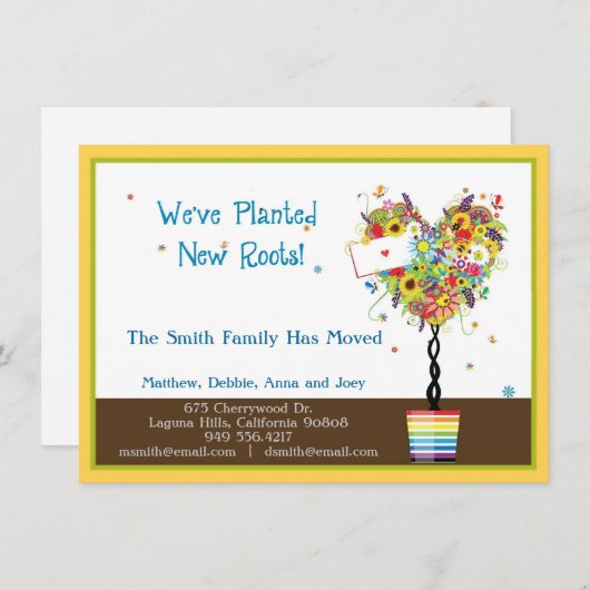 Nieuwe wortels aankondiging (Voorkant / Achterkant)