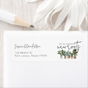 Nieuwe wortels Eenvoudige Moderne Nieuwe Terugkeer Etiket