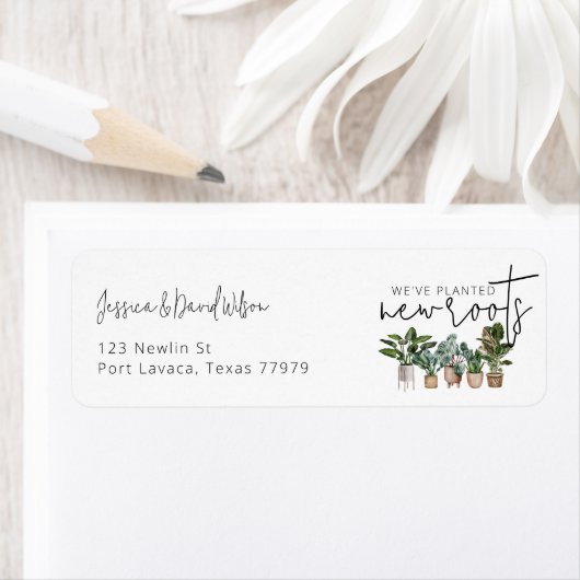 Nieuwe wortels Eenvoudige Moderne Nieuwe Terugkeer Etiket (Insitu)