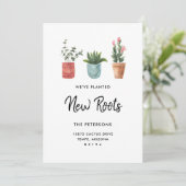 Nieuwe wortels I verhuisbericht kaart (Staand voorkant)
